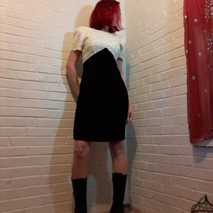 Vtg Velvet and Sequins Wiggle Dress. Gorgeous